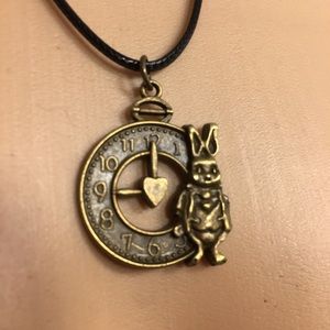 White Rabbit Necklace from Alice in Wonderland